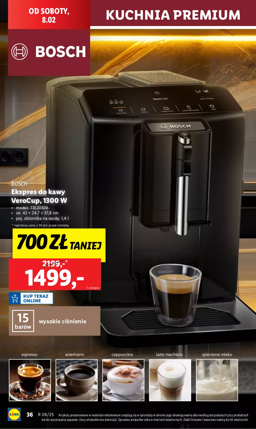 Gazetka promocyjna Lidl - GAZETKA - ważna 03.02 do 08.02.2025 - strona 38 - produkty: Bosch, Cappuccino, Chia, Kuchnia, Mleko, Sok