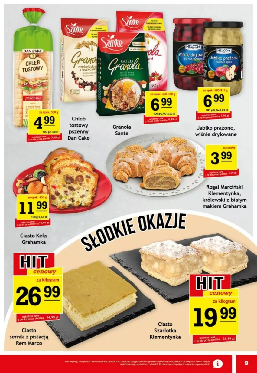 Gazetka promocyjna Gram market - ważna 06.11 do 12.11.2024 - strona 17 - produkty: Chleb, Ciasto sernik, Gra, Granola, Królewski, Rogal, Sante, Ser, Szarlotka