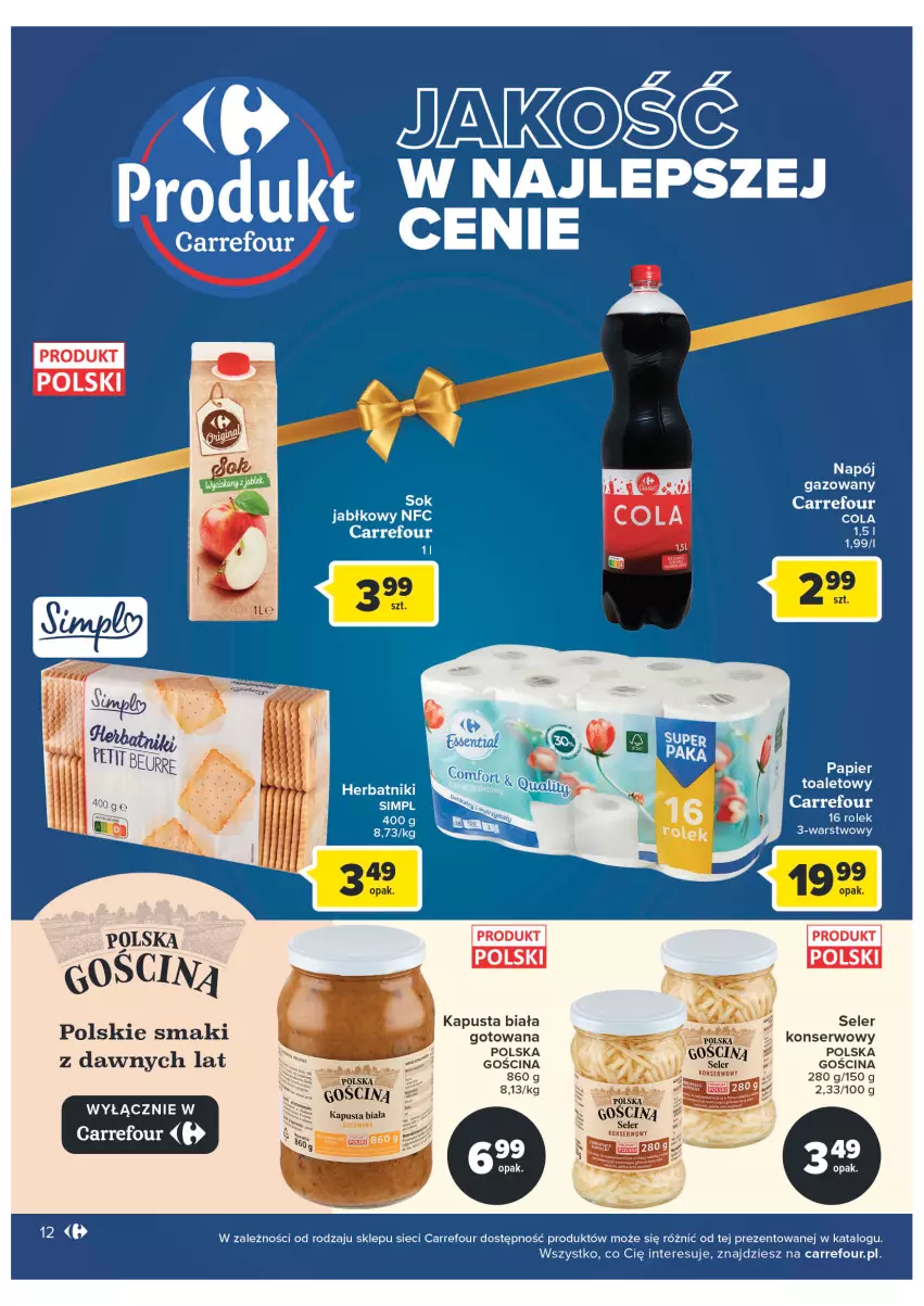 Gazetka promocyjna Carrefour - Gazetke Carrefour - ważna 12.12 do 18.12.2022 - strona 12 - produkty: Herbatniki, Napój, Papier, Ser