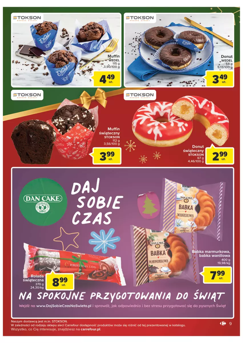 Gazetka promocyjna Carrefour - Gazetke Carrefour - ważna 12.12 do 18.12.2022 - strona 9 - produkty: Babka, Donut, Rolada