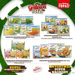 Gazetka promocyjna Topaz - Gazetka - Gazetka - ważna od 26.06 do 26.06.2022 - strona 17 - produkty: Makaron, Warzywa, Sos, Ser, Mieszanka warzyw, Szpinak, Hortex
