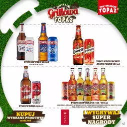 Gazetka promocyjna Topaz - Gazetka - Gazetka - ważna od 26.06 do 26.06.2022 - strona 41 - produkty: Piwo, Rum, Gin, Tropical, Królewski, Stek, Desperados, Whisky