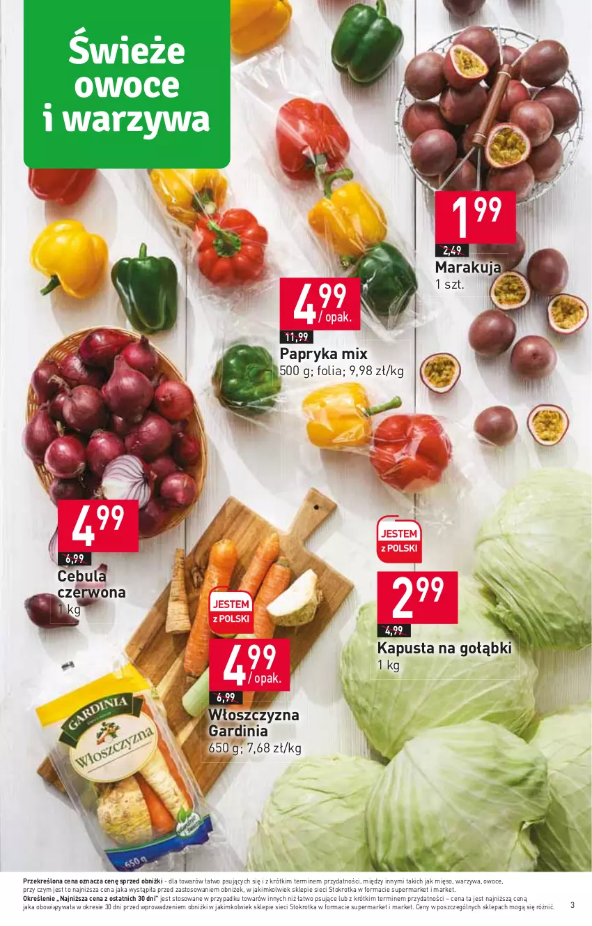 Gazetka promocyjna Stokrotka - Market - ważna 03.11 do 08.11.2023 - strona 9 - produkty: Cebula, Cebula czerwona, Mięso, Owoce, Papryka, Warzywa