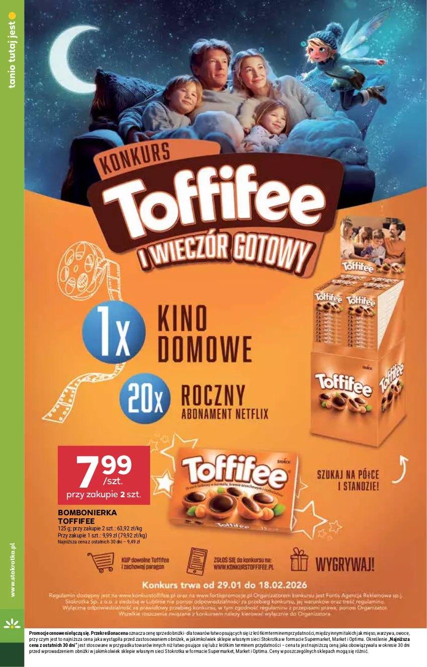 Gazetka promocyjna Stokrotka - Supermarket - ważna 29.01 do 04.02.2026 - strona 14 - produkty: Mięso, Optima, Owoce, Toffifee, Warzywa