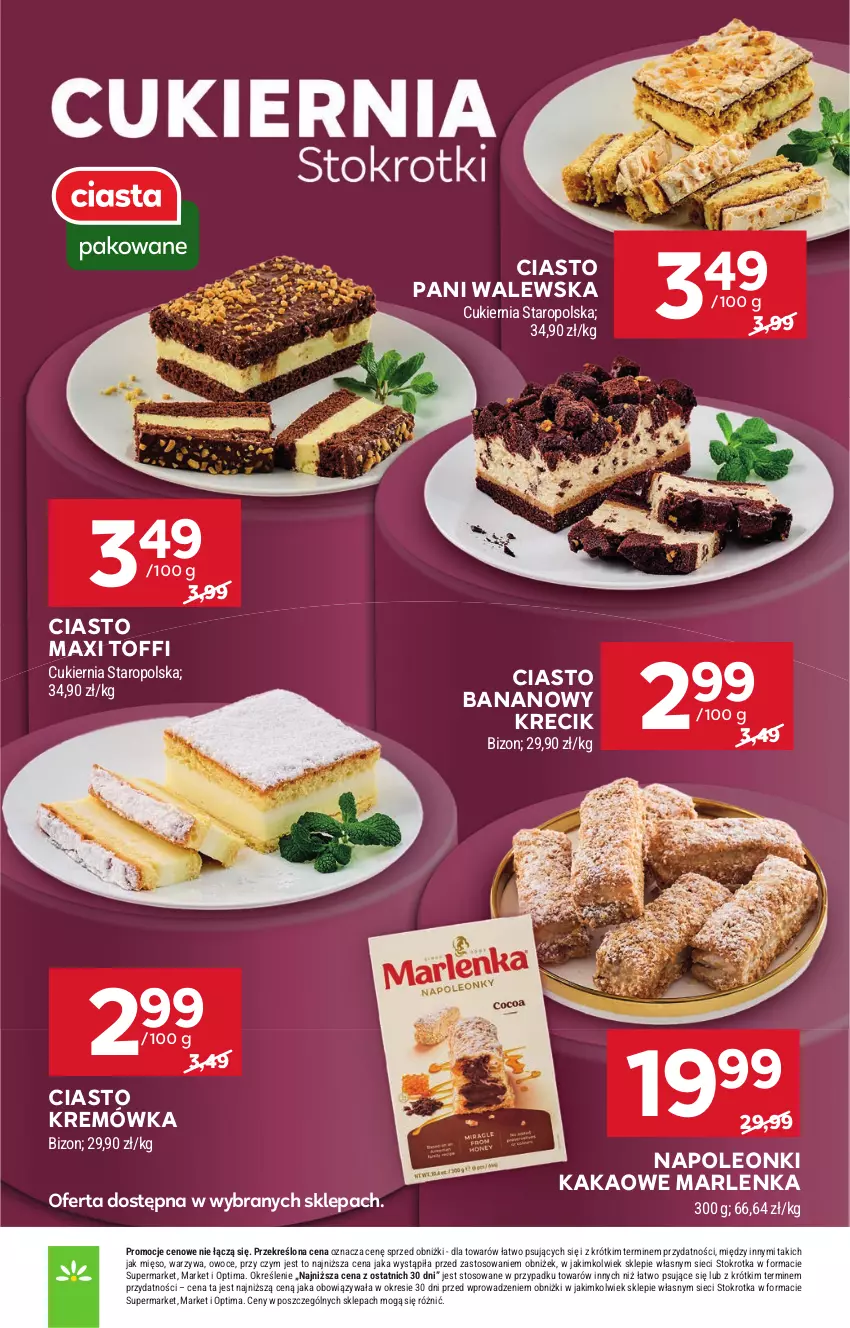 Gazetka promocyjna Stokrotka - Supermarket - ważna 29.01 do 04.02.2026 - strona 15 - produkty: Cukier, Kakao, Kremówka, Leon, Mięso, Oleo, Optima, Owoce, Warzywa