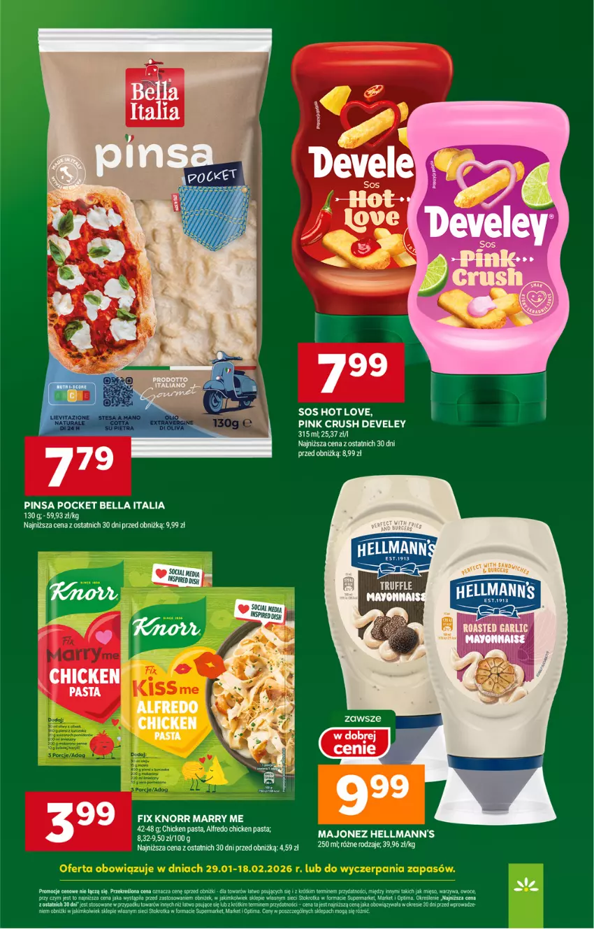 Gazetka promocyjna Stokrotka - Supermarket - ważna 29.01 do 04.02.2026 - strona 36 - produkty: Bell, Bella, Knorr, Majonez, Optima, Sos