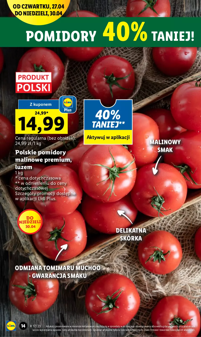 Gazetka promocyjna Lidl - GAZETKA - ważna 27.04 do 02.05.2023 - strona 18 - produkty: Pomidory