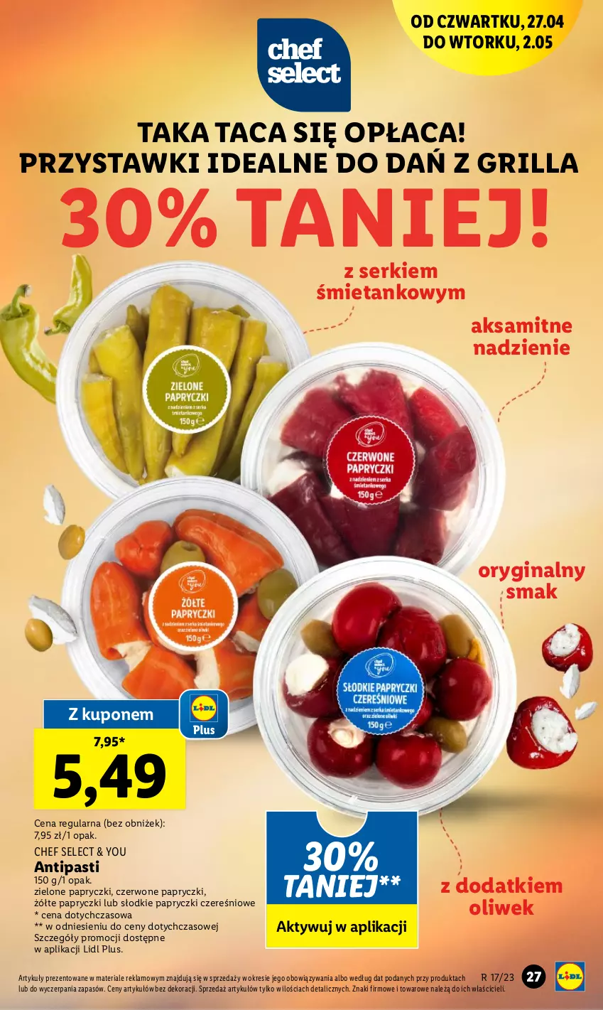 Gazetka promocyjna Lidl - GAZETKA - ważna 27.04 do 02.05.2023 - strona 31 - produkty: Aksam, Gin, Grill, Ser, Taca