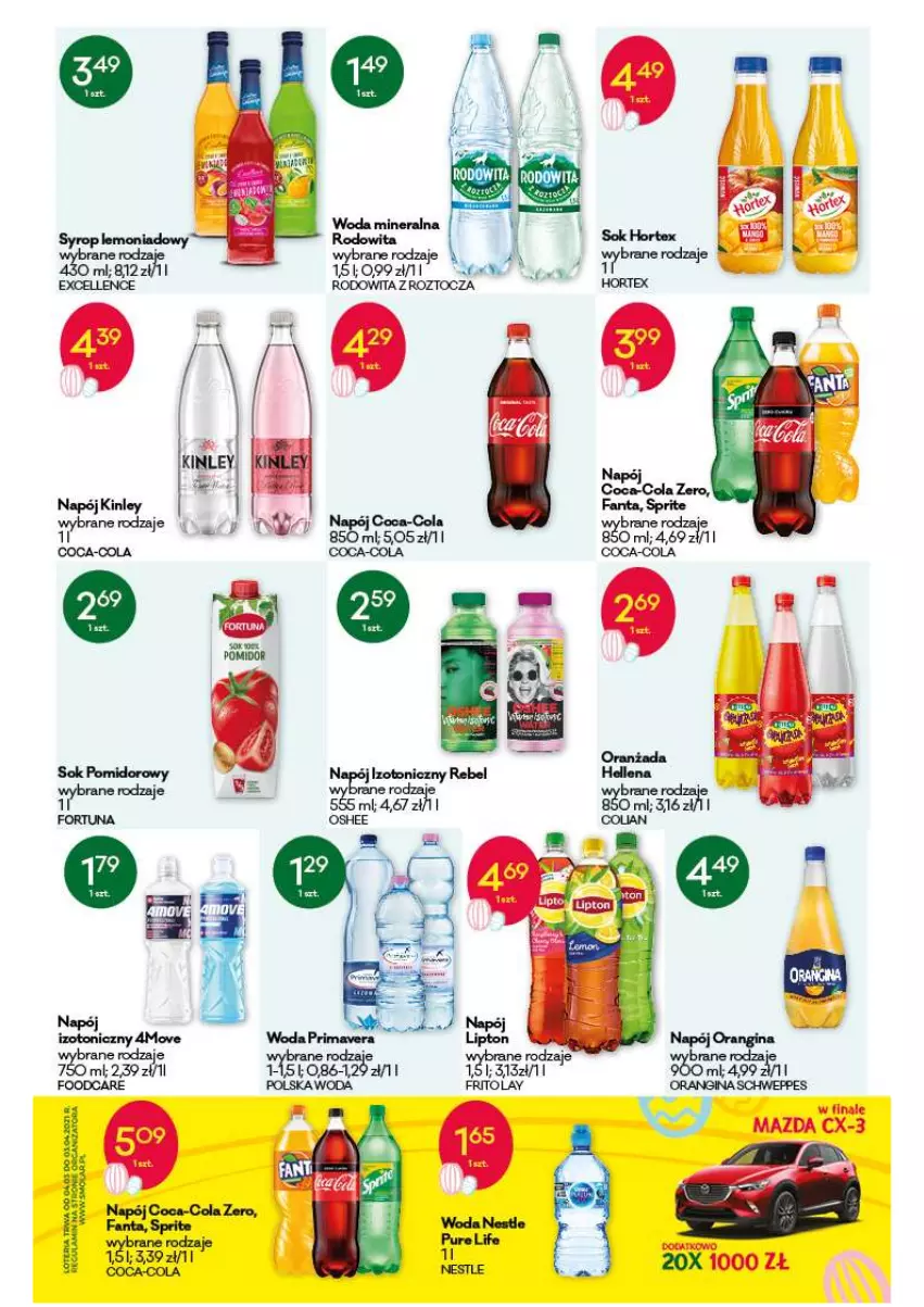 Gazetka promocyjna Groszek - ważna 04.03 do 18.03.2021 - strona 9 - produkty: Coca-Cola, Gin, Hellena, Napój, Oranżada, Schweppes, Ser, Sos, Woda, Woda mineralna