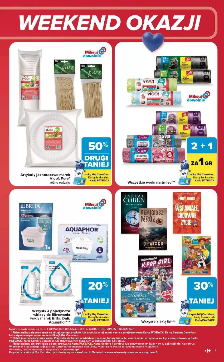 Gazetka promocyjna Carrefour - Gazetka Carrefour, Market w SUMIE od czwartku WEEKEND OKAZJI - ważna 25.06 do 28.06.2026 - strona 7 - produkty: Aquaphor, Brit, Brita, Dres, Fa, Pur, Tera