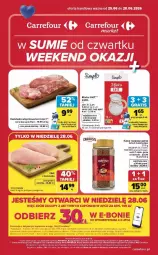 Gazetka promocyjna Carrefour - Gazetka Carrefour, Market w SUMIE od czwartku WEEKEND OKAZJI - Gazetka - ważna od 28.06 do 28.06.2026 - strona 1 - produkty: Kurczak, Kawa rozpuszczalna, Karkówka wieprzowa, Kawa, Klej, Mleko, HP, Fa