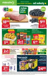 Gazetka promocyjna Stokrotka - Market - Gazetka - ważna od 02.01 do 02.01.2025 - strona 1 - produkty: Piwa, Piwo, Gin, Gra, Cytryny, Chipsy, Desperados, Schab wieprzowy, Bateria, Kabanos, Lay’s, Captain Jack, HP