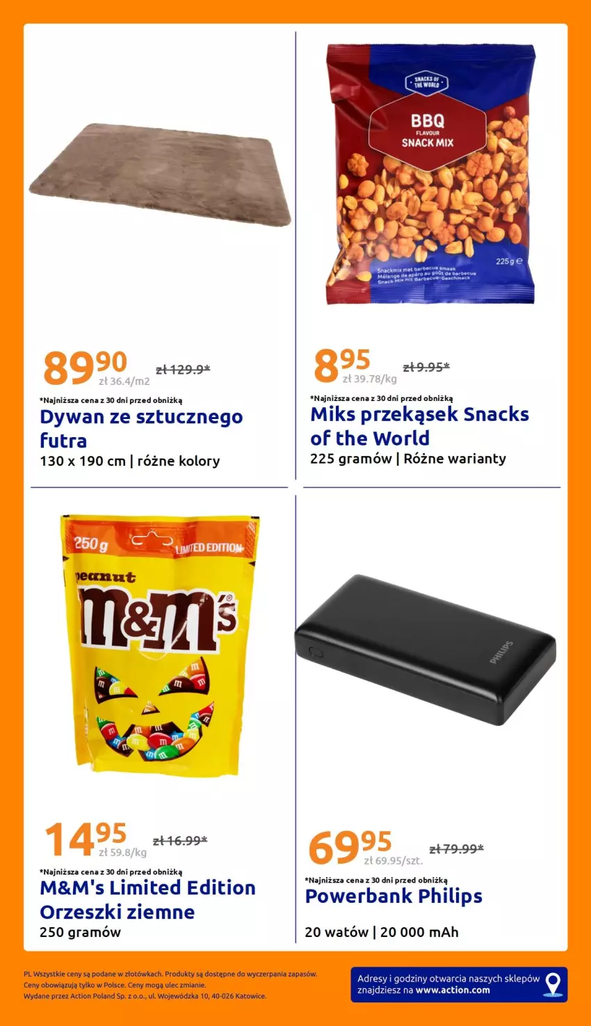 Gazetka promocyjna Action - Gazetka tydzień 41 2026 - ważna 07.10 do 13.10.2026 - strona 32 - produkty: Dres, Dywan, Gra, Orzeszki, Orzeszki ziemne, Philips, Powerbank