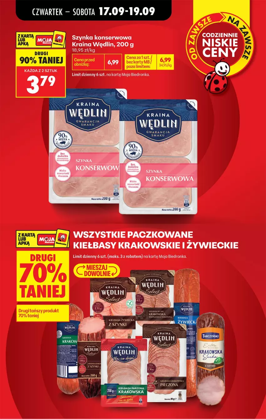 Gazetka promocyjna Biedronka - Od Czwartku - ważna 17.09 do 23.09.2026 - strona 15 - produkty: Ser, Szynka, Szynka konserwowa