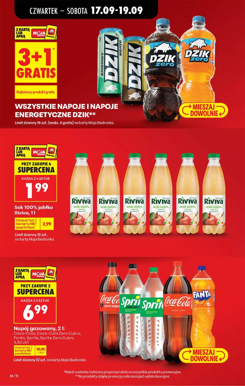 Gazetka promocyjna Biedronka - Od Czwartku - ważna 17.09 do 23.09.2026 - strona 18 - produkty: Coca-Cola, Fa, Fanta, Napój, Napój gazowany, Por, Sok, Sprite