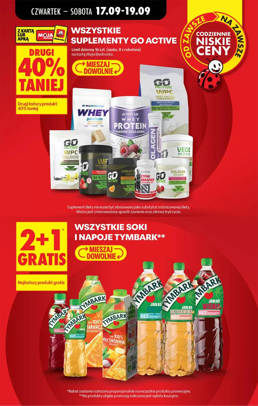 Gazetka promocyjna Biedronka - Od Czwartku - ważna 17.09 do 23.09.2026 - strona 19 - produkty: Napoje, Por, Sok, Sos, Suplement diety, Tymbark