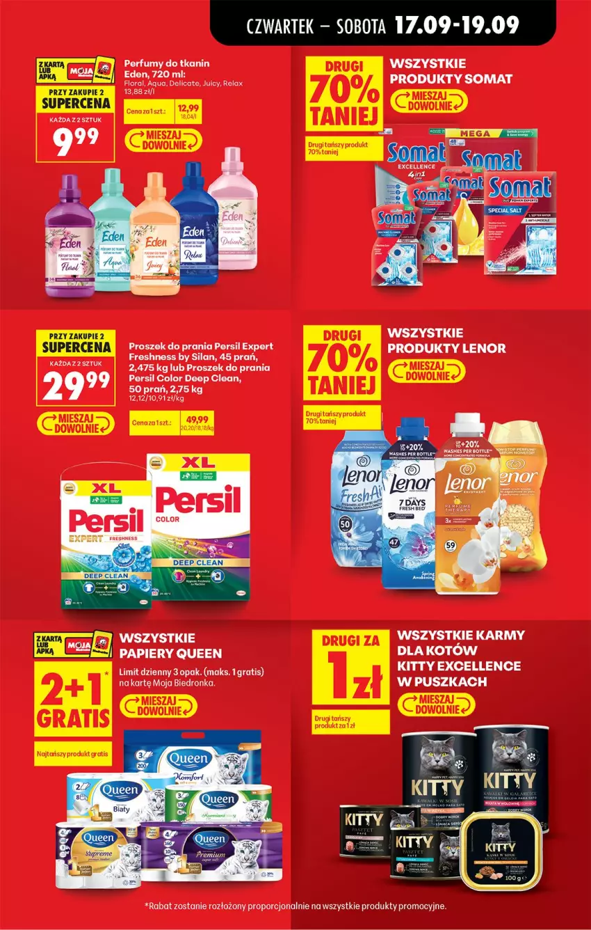 Gazetka promocyjna Biedronka - Od Czwartku - ważna 17.09 do 23.09.2026 - strona 23 - produkty: Flora, Gra, Lenor, Papier, Perfum, Persil, Por, Proszek do prania, Silan, Somat