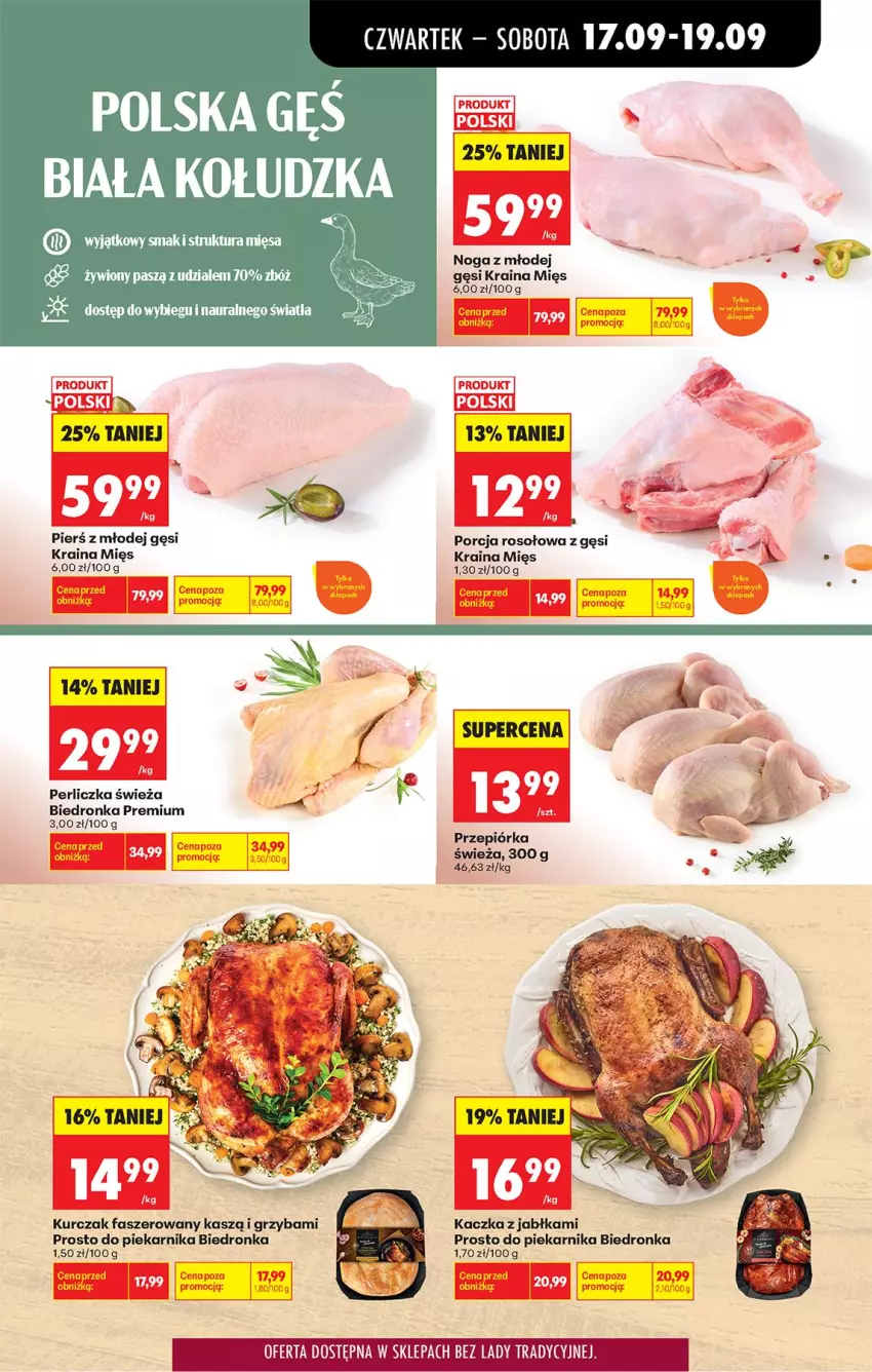Gazetka promocyjna Biedronka - Od Czwartku - ważna 17.09 do 23.09.2026 - strona 39 - produkty: Fa, Jabłka, Kaczka, Kurczak, Perliczka, Piekarnik, Por, Przepiórka
