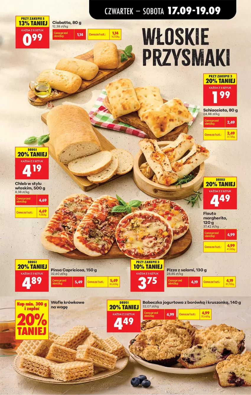Gazetka promocyjna Biedronka - Od Czwartku - ważna 17.09 do 23.09.2026 - strona 41 - produkty: Chia, Chleb, Ciabatta, Jogurt, Pizza, Salami, Wafle