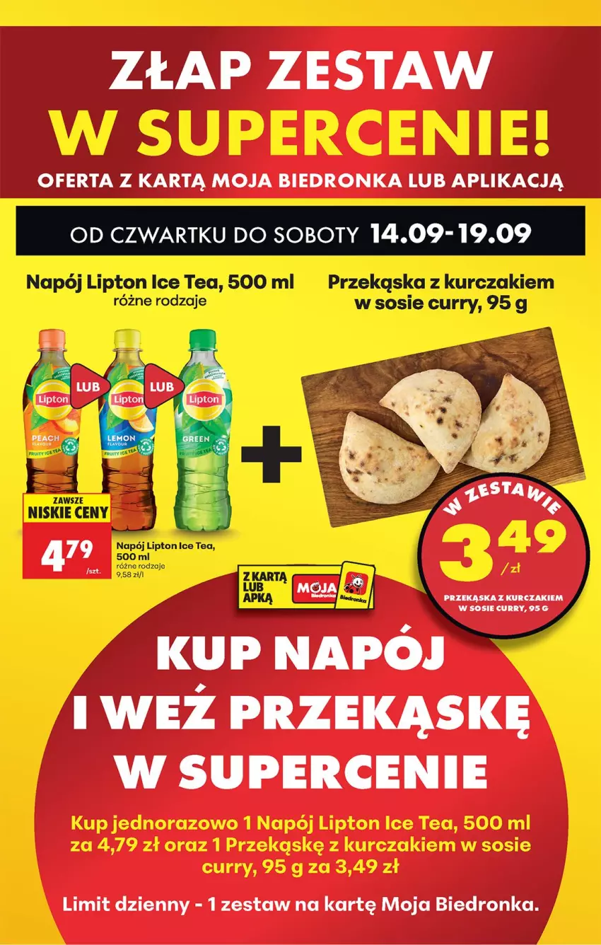 Gazetka promocyjna Biedronka - Od Czwartku - ważna 17.09 do 23.09.2026 - strona 42 - produkty: Ice tea, Kurczak, Lipton, Napój, Sos