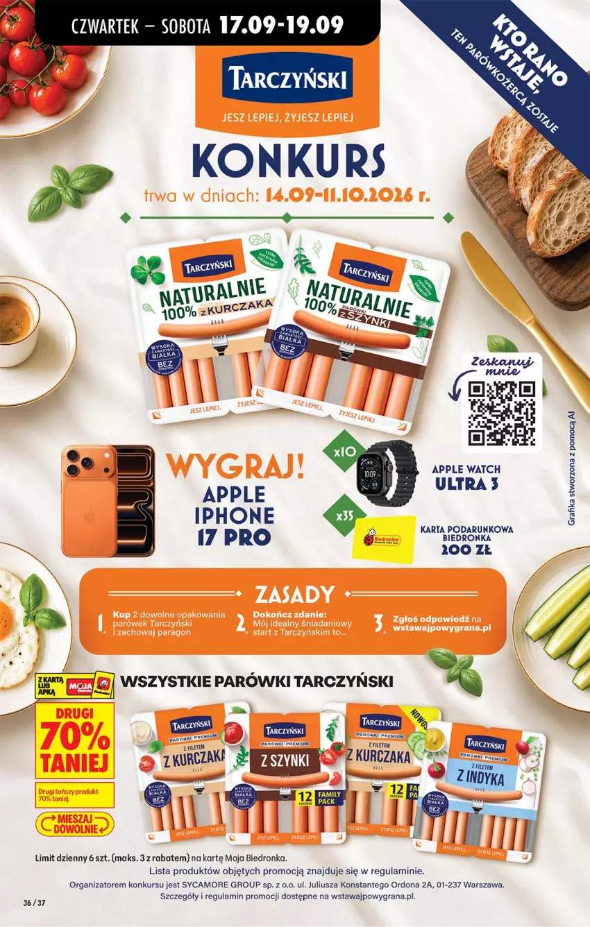 Gazetka promocyjna Biedronka - Od Czwartku - ważna 17.09 do 23.09.2026 - strona 54 - produkty: Gra, Kurczak, Parówki, Tarczyński