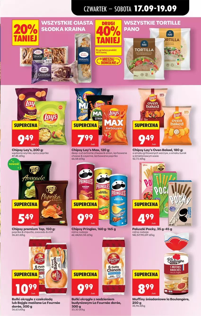 Gazetka promocyjna Biedronka - Od Czwartku - ważna 17.09 do 23.09.2026 - strona 55 - produkty: Avocado, Bajgle, Chipsy, Danio, Fa, Grill, Muffiny, Pringles, Sos, Szynka, Top, Tortilla