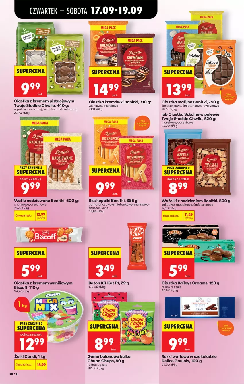 Gazetka promocyjna Biedronka - Od Czwartku - ważna 17.09 do 23.09.2026 - strona 58 - produkty: Baton, Bonitki, Chupa Chups, Ciastka, Fa, Kakao, Kit Kat, Rurki, Wafle
