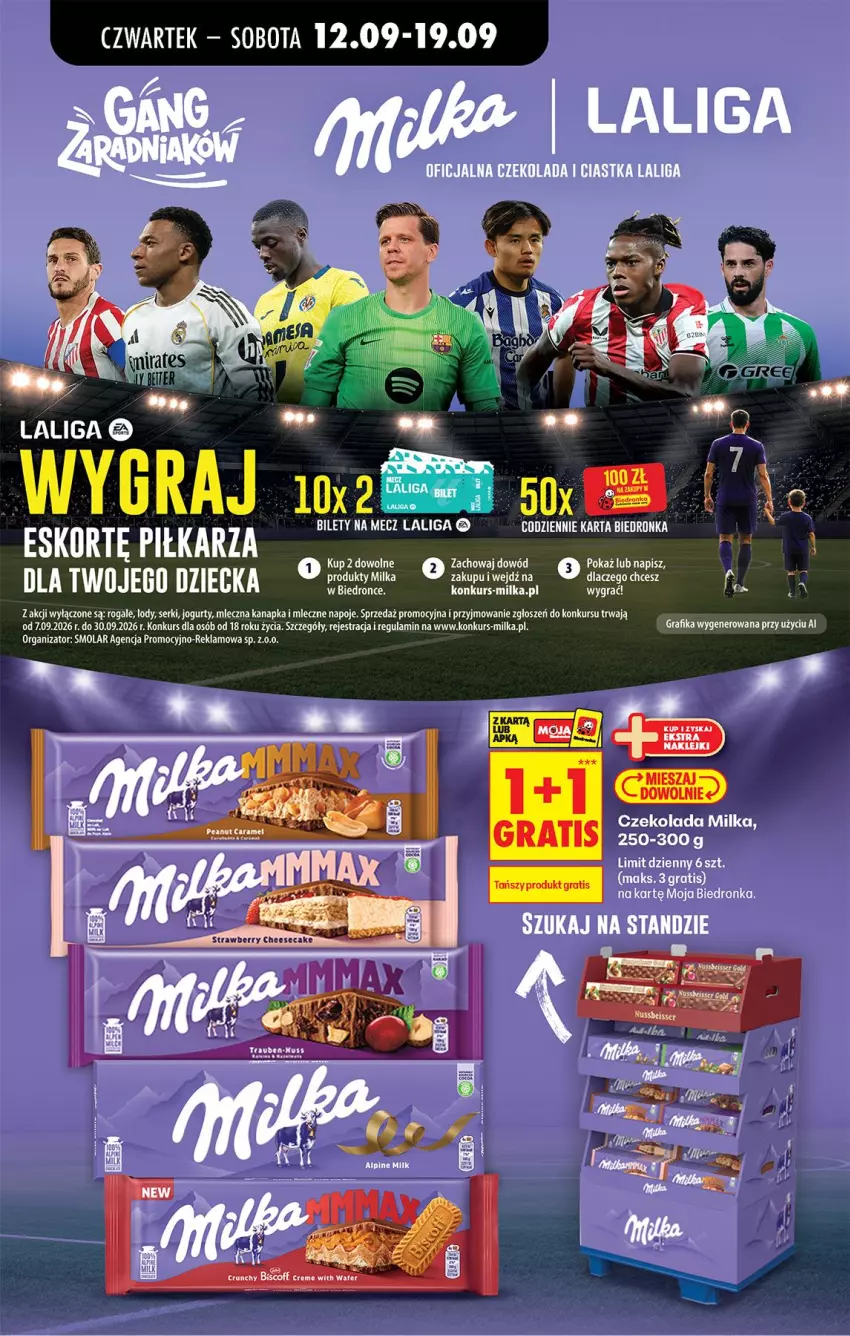 Gazetka promocyjna Biedronka - Od Czwartku - ważna 17.09 do 23.09.2026 - strona 60 - produkty: Czekolada, Gra, Grafika, Jogurt, Lody, Milka, Mleczna kanapka, Mola, Napoje, Rogal, Ser