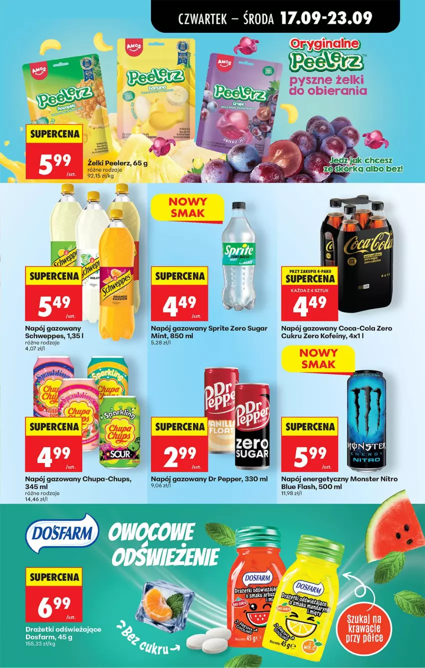 Gazetka promocyjna Biedronka - Od Czwartku - ważna 17.09 do 23.09.2026 - strona 65 - produkty: Coca-Cola, Napój, Napój energetyczny, Napój gazowany, Schweppes, Sprite