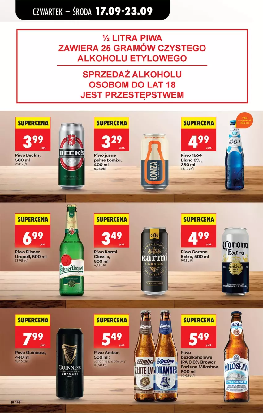 Gazetka promocyjna Biedronka - Od Czwartku - ważna 17.09 do 23.09.2026 - strona 68 - produkty: Corona Extra, Fortuna, Karmi, Piwo, Piwo jasne