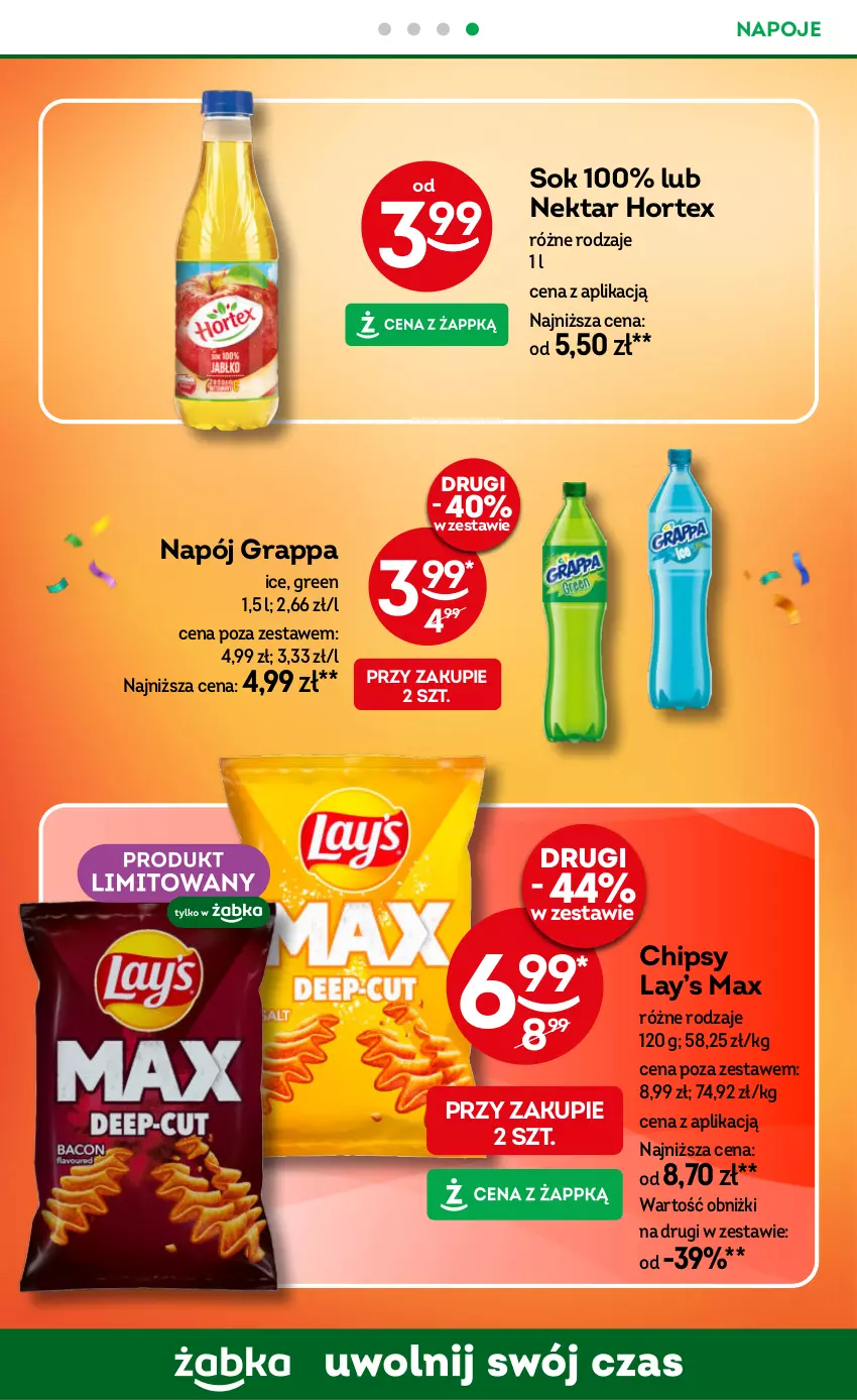 Gazetka promocyjna Żabka - ważna 29.01 do 11.02.2025 - strona 27 - produkty: Chipsy, Gra, Grappa, Hortex, Lay’s, Napój, Napoje, Nektar, Sok