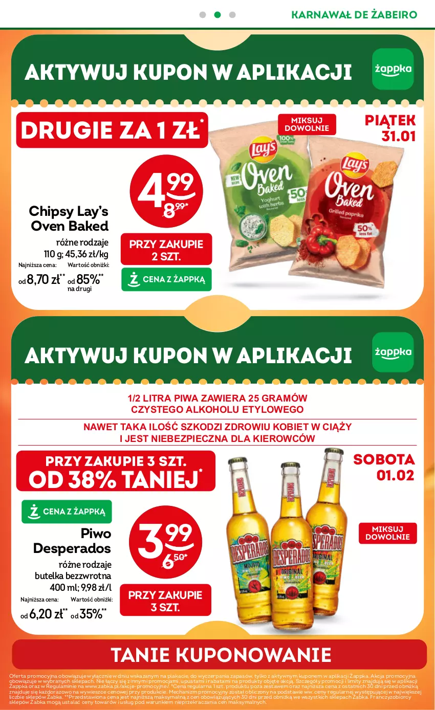 Gazetka promocyjna Żabka - ważna 29.01 do 11.02.2025 - strona 3 - produkty: Chipsy, Desperados, Gra, Lay’s, Piec, Piwa, Piwo