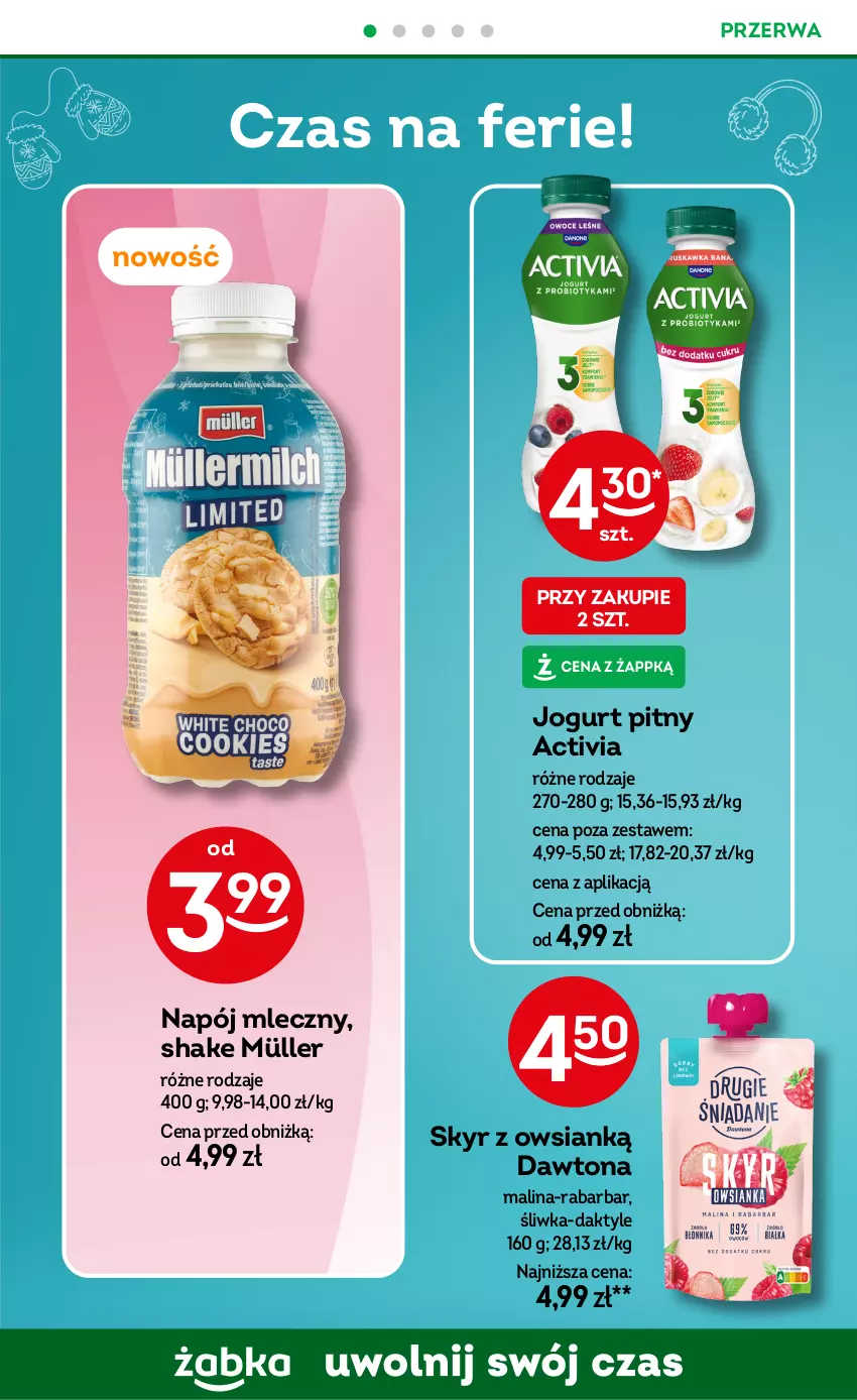 Gazetka promocyjna Żabka - ważna 29.01 do 11.02.2025 - strona 42 - produkty: Activia, Daktyle, Dawtona, Jogurt, Jogurt pitny, Müller, Napój, Napój mleczny