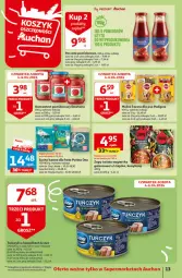 Gazetka promocyjna Auchan - Gazetka Oferty tygodnia! Supermarket Auchan - Gazetka - ważna od 10.04 do 10.04.2024 - strona 13 - produkty: Mokra karma, Koncentrat pomidorowy, Dawtona, Sos, Pur, Purina, Kawa, Tuńczyk, Olej, Pedigree, Sucha karma, Lisner, K2