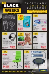 Gazetka promocyjna Makro - [Oferta specjalna] Black Week - Gazetka - ważna od 22.11 do 22.11.2021 - strona 1 - produkty: Gry, Telefon, Słuchawki, Mikrofon, Praliny, Lindor, Pasta do zębów, Puzzle, T-shirt, Lack, Słuchawki bezprzewodowe, Wełna, Siedzisko, Fotel, Waga, Poduszka, Pluszak, HP