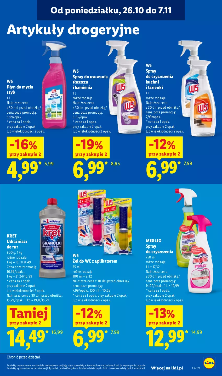 Gazetka promocyjna Lidl - Gazetka - ważna 29.10 do 31.10.2026 - strona 107 - produkty: Kret, Płyn do mycia, Spray do czyszczenia