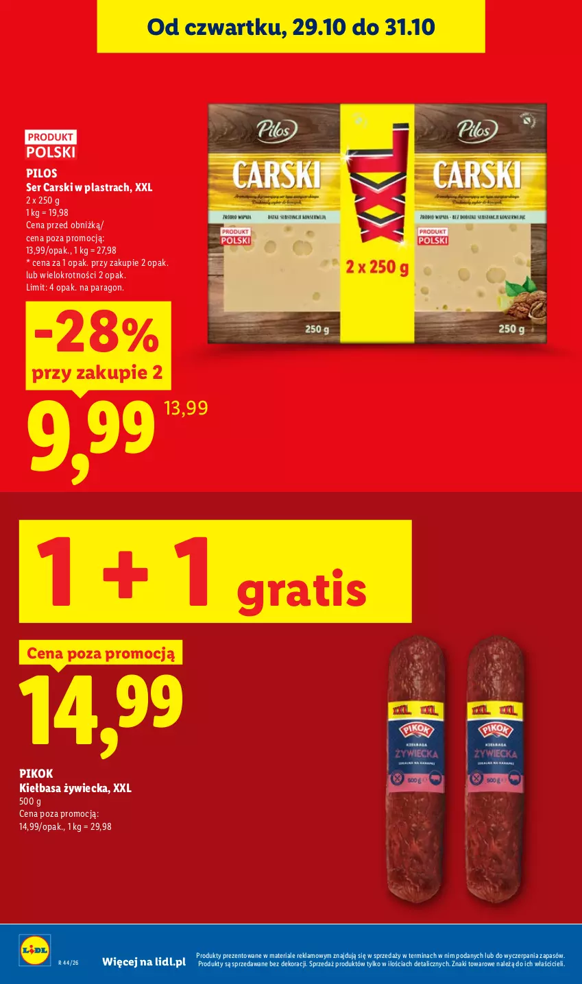 Gazetka promocyjna Lidl - Gazetka - ważna 29.10 do 31.10.2026 - strona 18 - produkty: Cars, Gra, Kiełbasa, PIKOK, Pilos, Ser