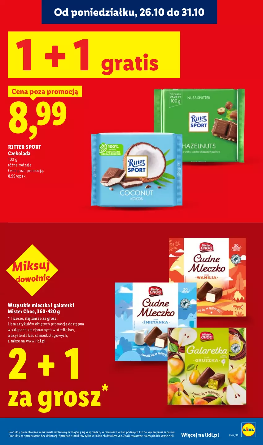 Gazetka promocyjna Lidl - Gazetka - ważna 29.10 do 31.10.2026 - strona 21 - produkty: Czekolada, Gala, Galaretki, Gra, Por, Ritter Sport, Sport