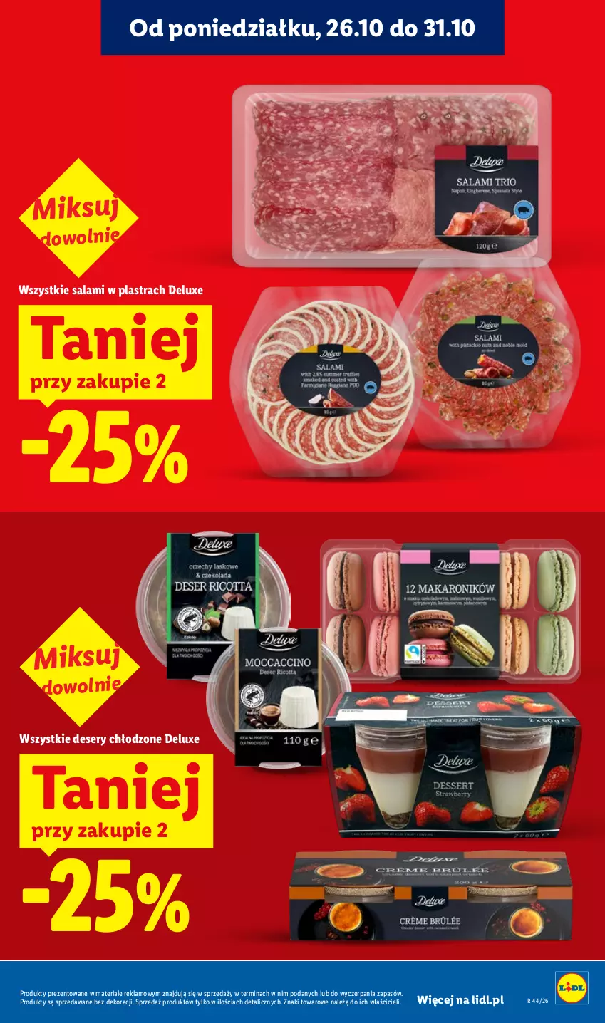 Gazetka promocyjna Lidl - Gazetka - ważna 29.10 do 31.10.2026 - strona 23 - produkty: Deser, Salami, Ser