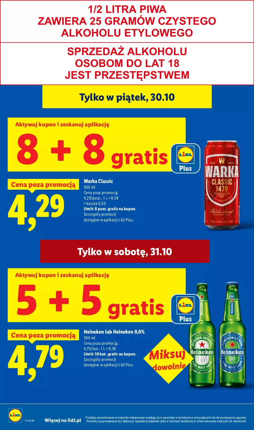 Gazetka promocyjna Lidl - Gazetka - ważna 29.10 do 31.10.2026 - strona 26 - produkty: Gra, Heineken, Warka