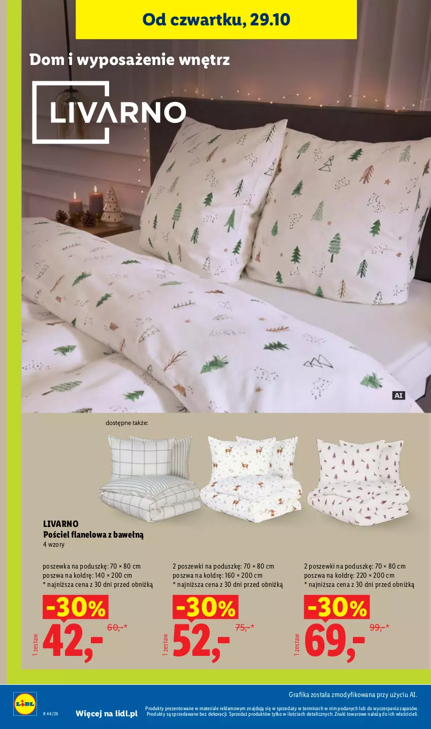Gazetka promocyjna Lidl - Gazetka - ważna 29.10 do 31.10.2026 - strona 42 - produkty: Gra, Grafika, Ivar, Pościel, Pościel flanelowa, Poszewka