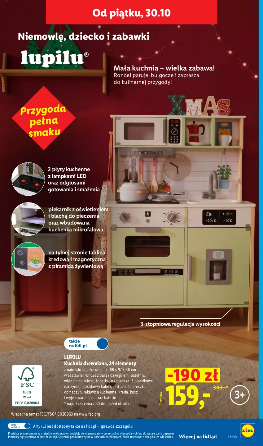 Gazetka promocyjna Lidl - Gazetka - ważna 29.10 do 31.10.2026 - strona 45 - produkty: Fa, Kosz, Kubek, Kuchenka mikrofalowa, Kuchnia, LG, Patelnia, Piec, Piekarnik, Rękawica kuchenna, Rondel, Sok, Taca, Top, Trzepaczka, Widelec