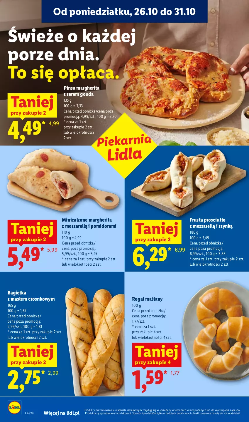 Gazetka promocyjna Lidl - Gazetka - ważna 29.10 do 31.10.2026 - strona 56 - produkty: Bagietka, Gouda, Por, Prosciutto, Rogal, Rust, Ser