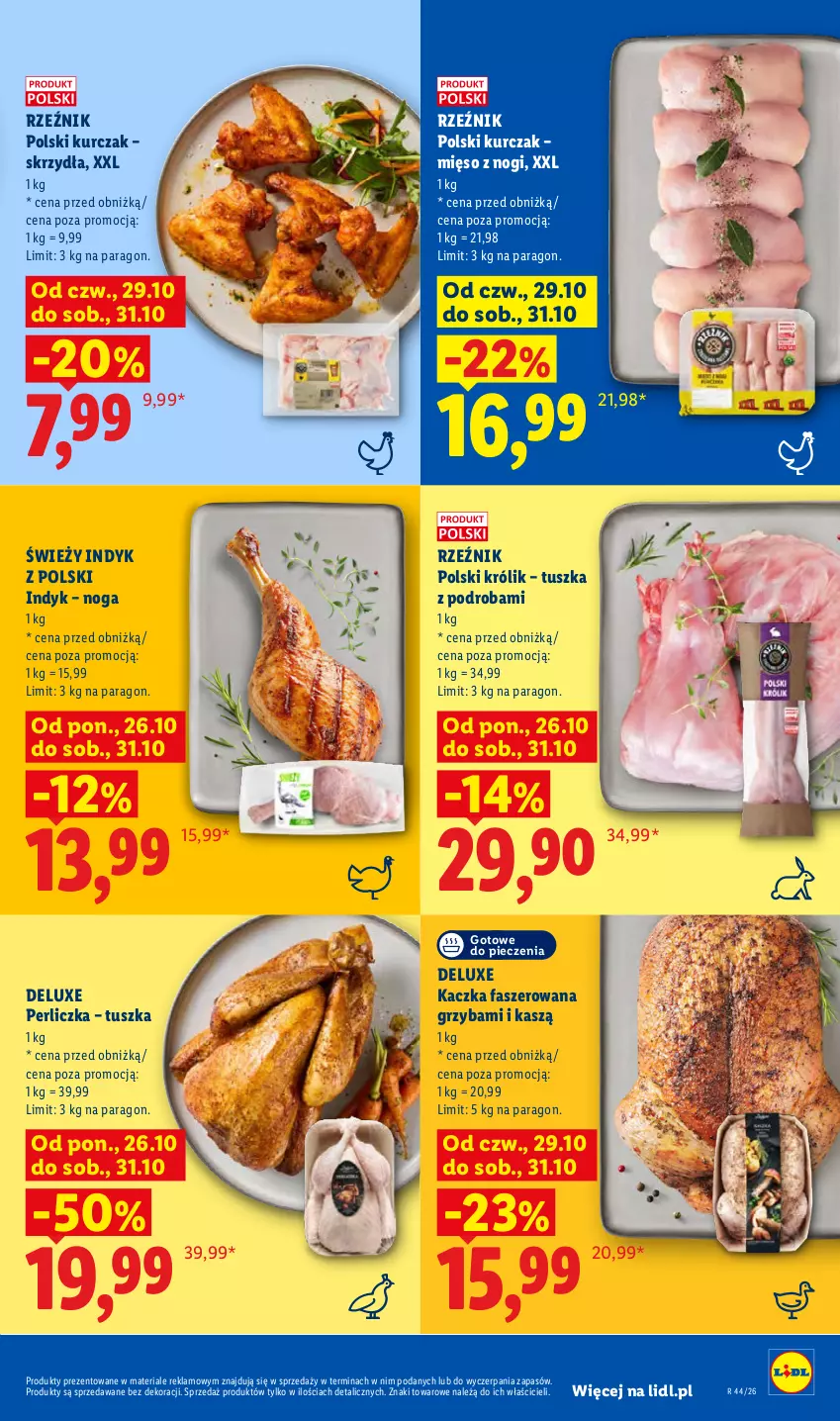 Gazetka promocyjna Lidl - Gazetka - ważna 29.10 do 31.10.2026 - strona 61 - produkty: Fa, Kaczka, Kaczka faszerowana, Królik, Kurczak, Mięso, Perliczka, Piec, Tusz