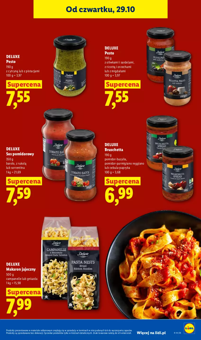 Gazetka promocyjna Lidl - Gazetka - ważna 29.10 do 31.10.2026 - strona 69 - produkty: Bazyl, Bazylia, Cebula, Makaron, Papryka, Pesto, Sos, Sos pomidorowy