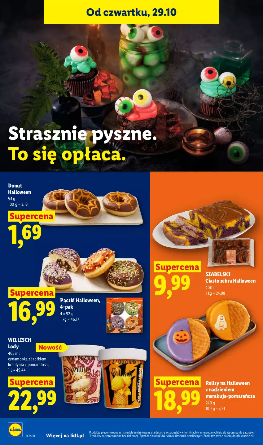 Gazetka promocyjna Lidl - Gazetka - ważna 29.10 do 31.10.2026 - strona 74 - produkty: Donut, Lody