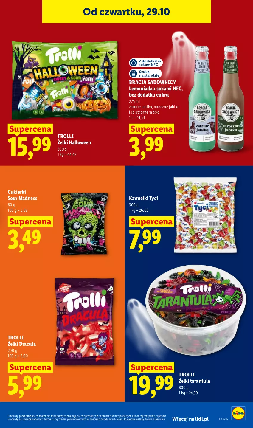 Gazetka promocyjna Lidl - Gazetka - ważna 29.10 do 31.10.2026 - strona 75 - produkty: Cukier, Cukierki, Lemoniada, Sok