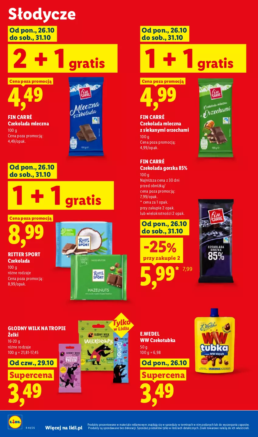 Gazetka promocyjna Lidl - Gazetka - ważna 29.10 do 31.10.2026 - strona 76 - produkty: Czekolada, Czekolada gorzka, Czekolada mleczna, Gra, Por, Ritter Sport, Sport