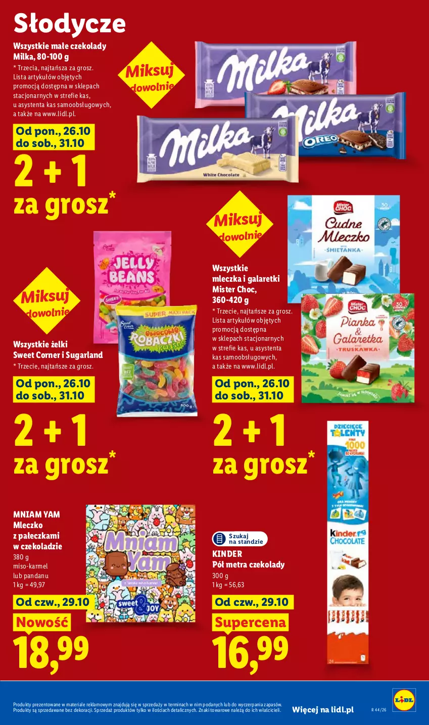 Gazetka promocyjna Lidl - Gazetka - ważna 29.10 do 31.10.2026 - strona 77 - produkty: Gala, Galaretki, Kinder, Milka, Mleczko, Panda