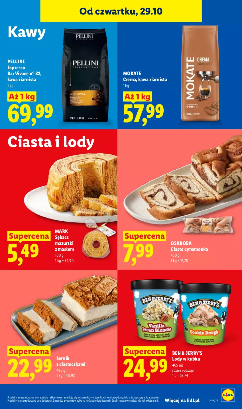 Gazetka promocyjna Lidl - Gazetka - ważna 29.10 do 31.10.2026 - strona 83 - produkty: Kawa, Kawa ziarnista, Lody, Sękacz, Ser